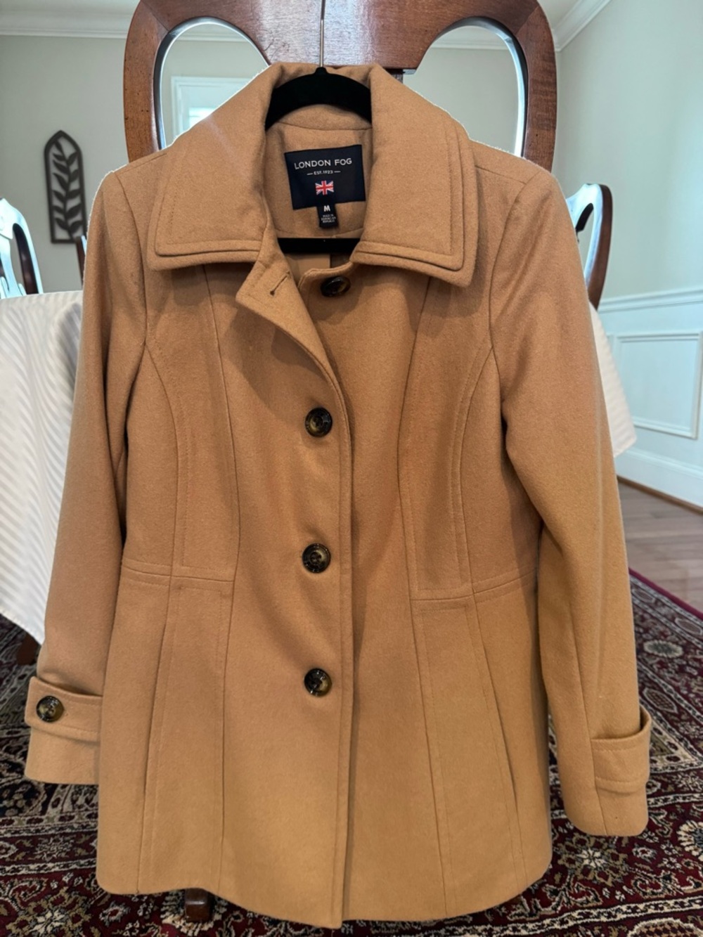 London Fog Camel Peacoat with Button Front NWOT - Picture 3 of 9